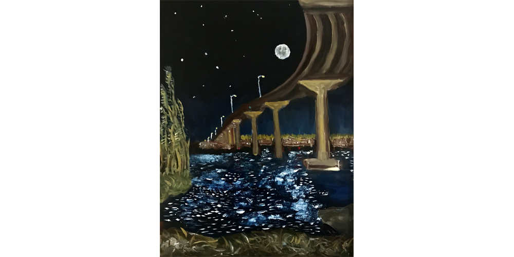 Bridge to St.George Island_Oil on canvas. 24” x 18”